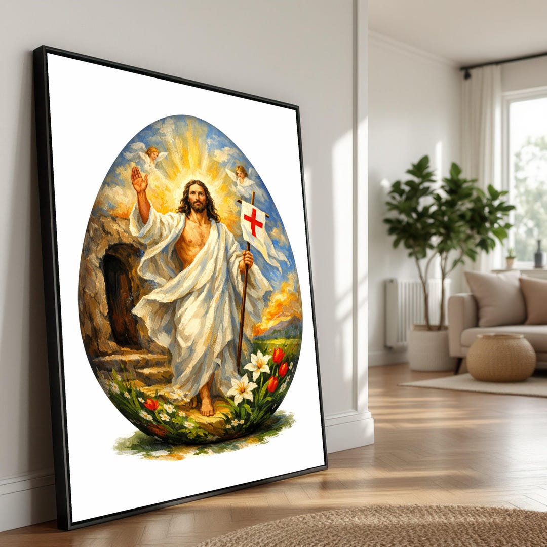 Resurrection of Jesus Christ Canvas Wall Art, Religious Christian ...
