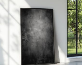 Dark Moody Abstract Canvas Art, Minimalist Home Decor