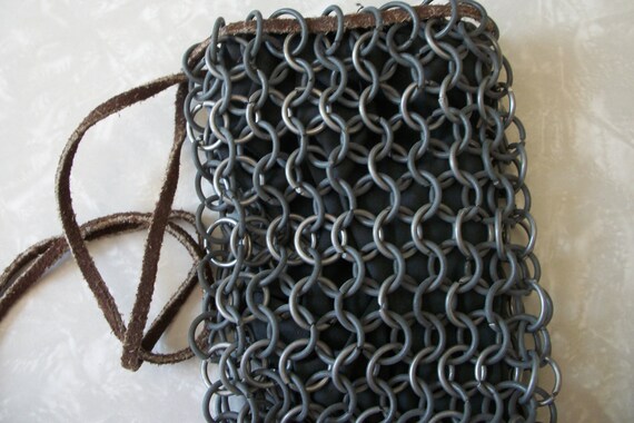 Vintage Handmade Chain Mail Pouch Bag Renaissance Sty… - Gem