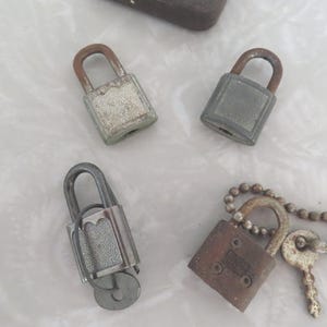 Vintage Mini Locks: Collectible Cash Jewelry Box Locks, Made in USA & Japan