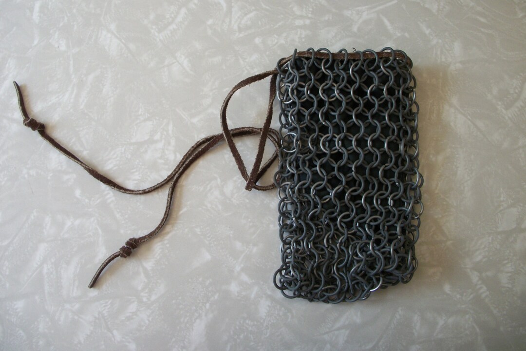 Vintage Handmade Chain Mail Pouch Bag Renaissance Style Medieval ...