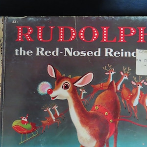 Vintage 1974 A Little Little Golden Book Rudolph the Red Nosed Reindeer ...