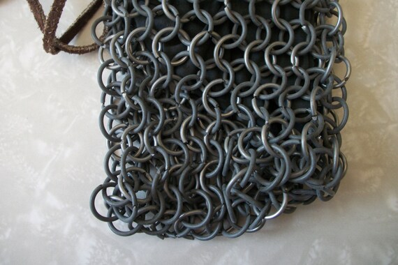 Vintage Handmade Chain Mail Pouch Bag Renaissance Sty… - Gem