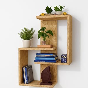 Modern Wooden Wall Shelf