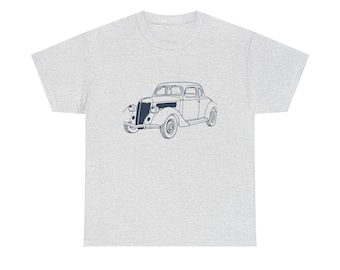 Classic 1936 Ford Coupe Car Design Unisex Heavy Cotton Tee
