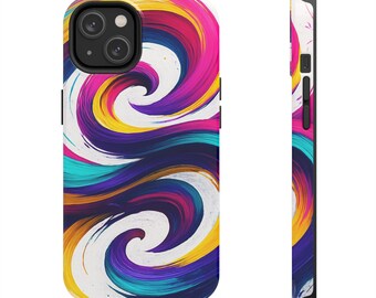 Custodia rigida per telefono astratta colorata