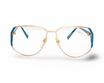 Silhouette M6061 brilmonturen dames blauwgroen roze goud 56/14 oversized vintage jaren 1980