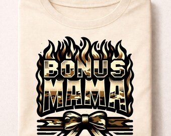 Hunting Mama Camo Western Retro PNG, Trendy Mom Shirt Sublimation Design, Camo Print Hunter Mom Camo Digital Download