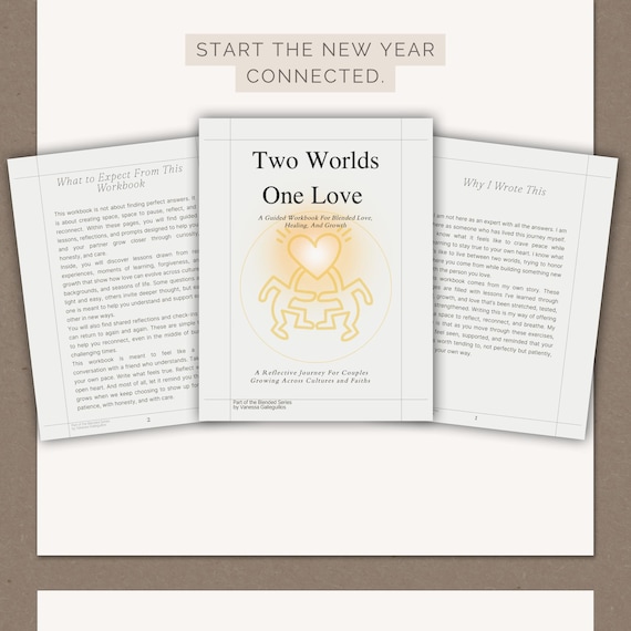 Blended Family Couples Workbook | Multicultural Relationship PDF | New Year Relationship Reset Journal | Daily Prompts