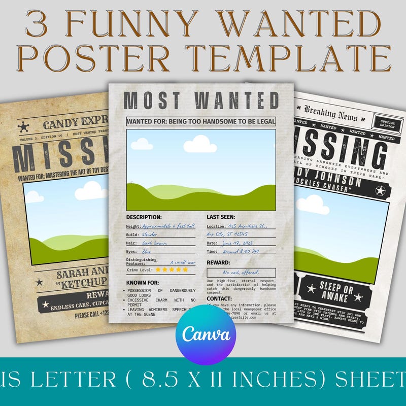 Funny Wanted Posters - Etsy