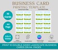 Business Card Printing Template 3.5x2 Landscape | Canva Editable Blank Business Card | Print at Home Business Card Design | Instant Download