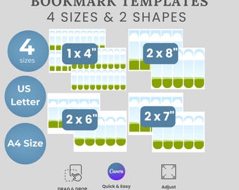 Bearbeitbares Lesezeichen Canva Template | Lesezeichen Design | DIY Lesezeichen | Digitaler Download
