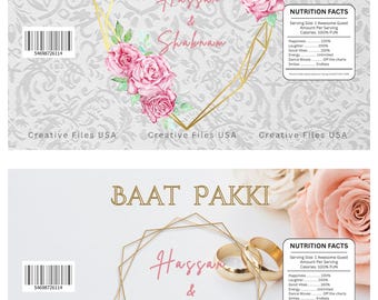 Customized Baat Pakki Soda Can Label Templates 3 sizes