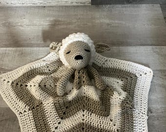 Lässig Knitted Baby Comforter Soft Toy for Baby Gots Tiny Farmer Goose Beige, Normal, 1 Piece
