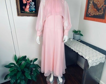 pink chiffon cape