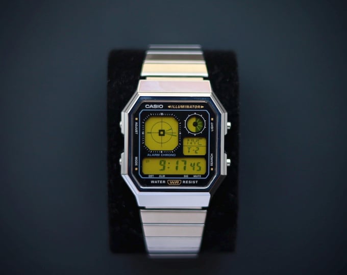 CASIO A130 Watch with Yellow Colour Modification