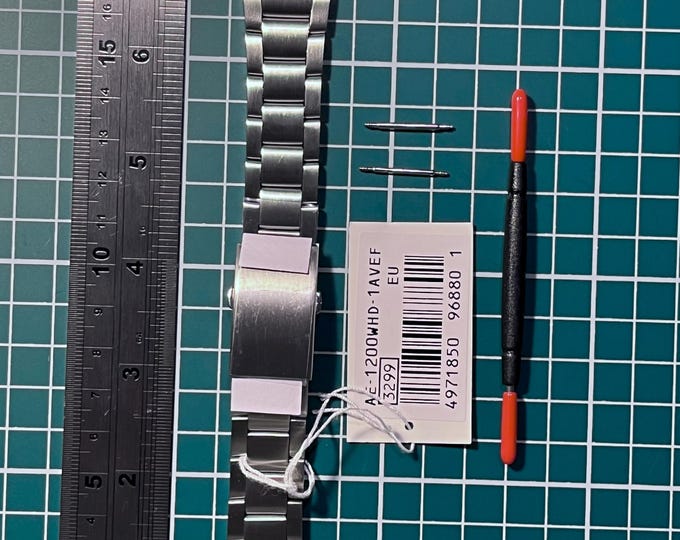 Genuine Casio Stainless Steel Watch Bracelet / Strap / Band for AE-1200 / AE-1200WHD / AE-1300 (18mm)