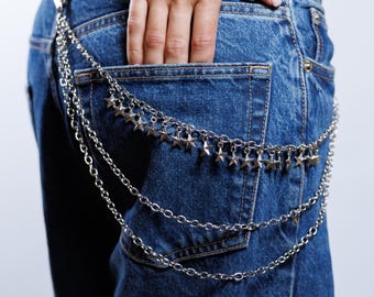 Chaîne De Taille Tendance En Métal Doré Argenté Avec Boucle Ardillon