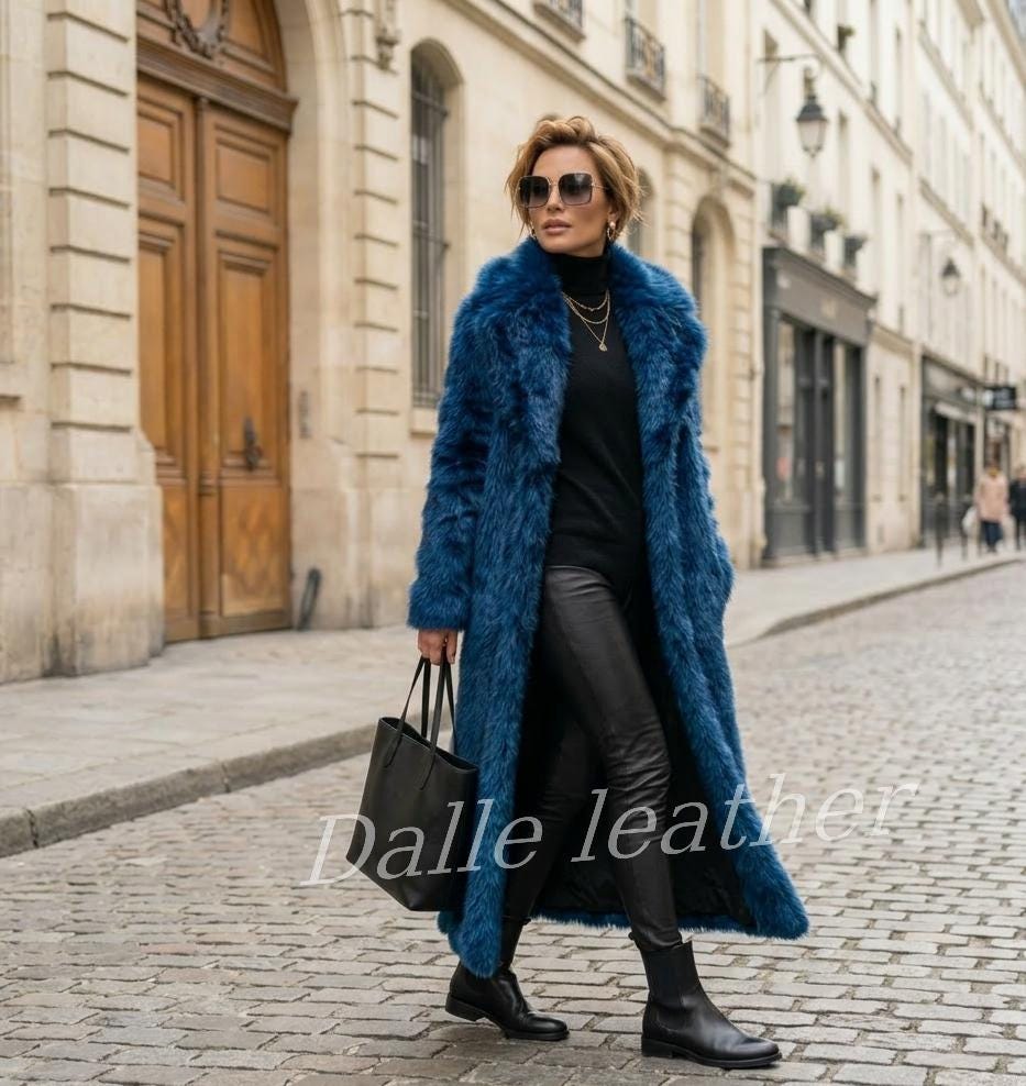 Full Length Blue Fox Fur - Etsy