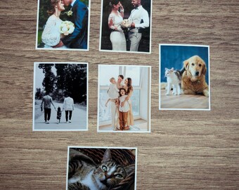 Calamita da frigorifero con foto personalizzata. Calamita con foto personalizzata, per matrimonio, famiglia e animali domestici.