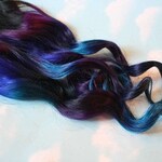 Blue Purple Ombre Dark Gem Colored Hair Extensions Human Etsy