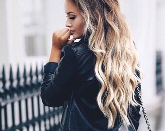 Handmade Bleached Tips Ombre Hair Extensions Human Hair Etsy