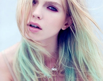 Items Similar To Purple Dip Dyed Hair Extensions For Blonde