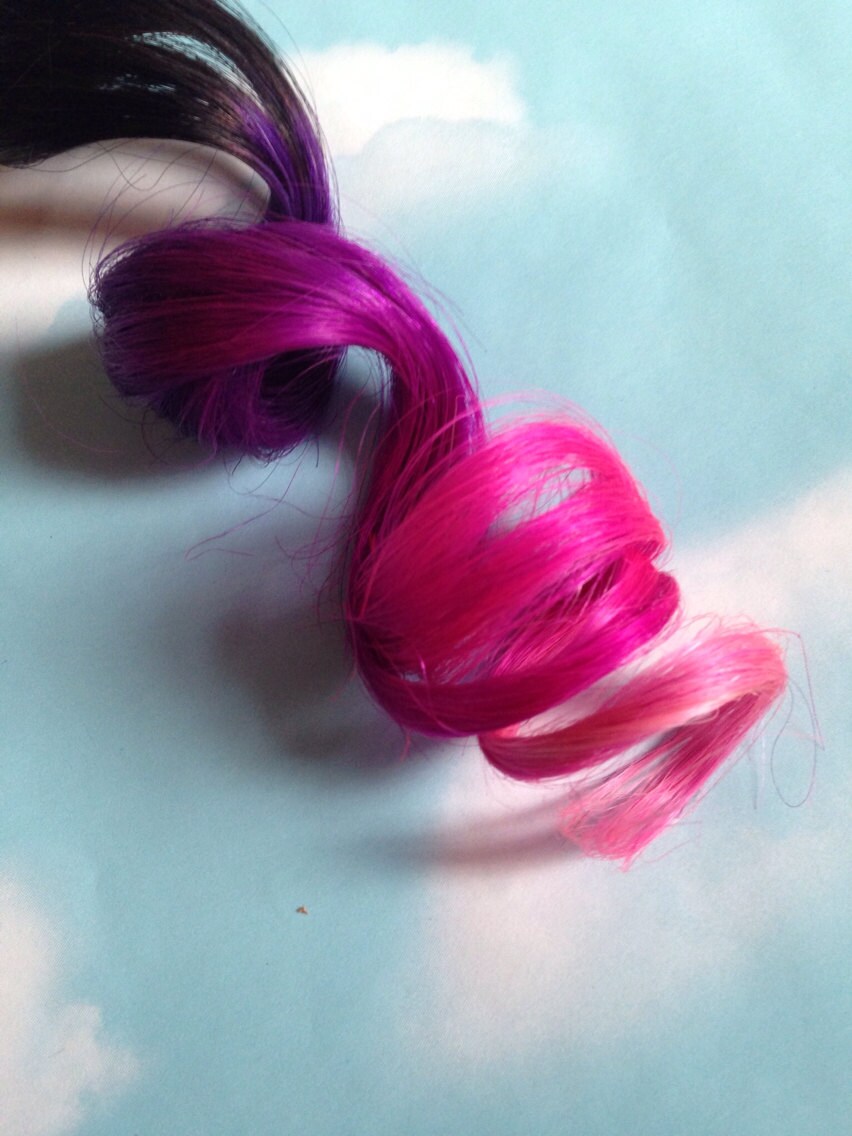 Pink and Purple Hair Clip Extensions, Pink Ombre Hair  display picture 2