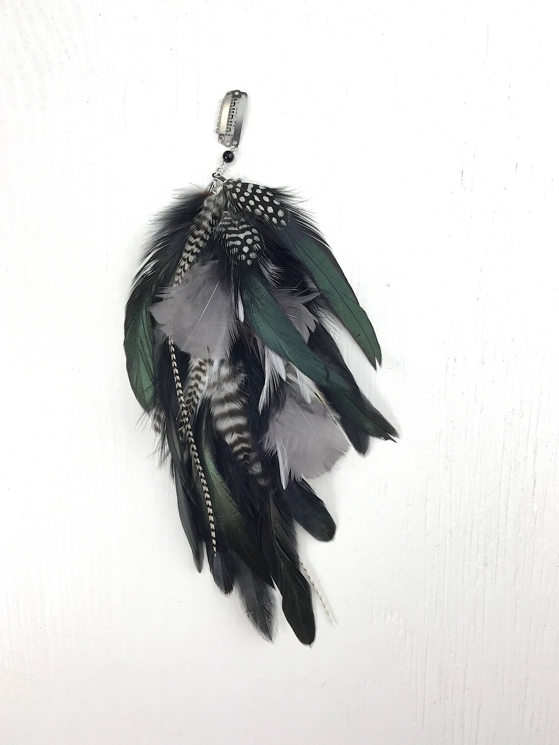 Handmade Single Chain Feather Earring Hair Extension Long Etsy