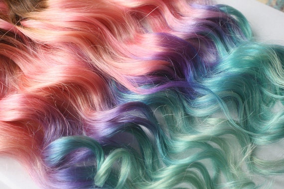 Clip In Pastel Hair Extensions Pink Hair Hair Weave Wide Etsy
