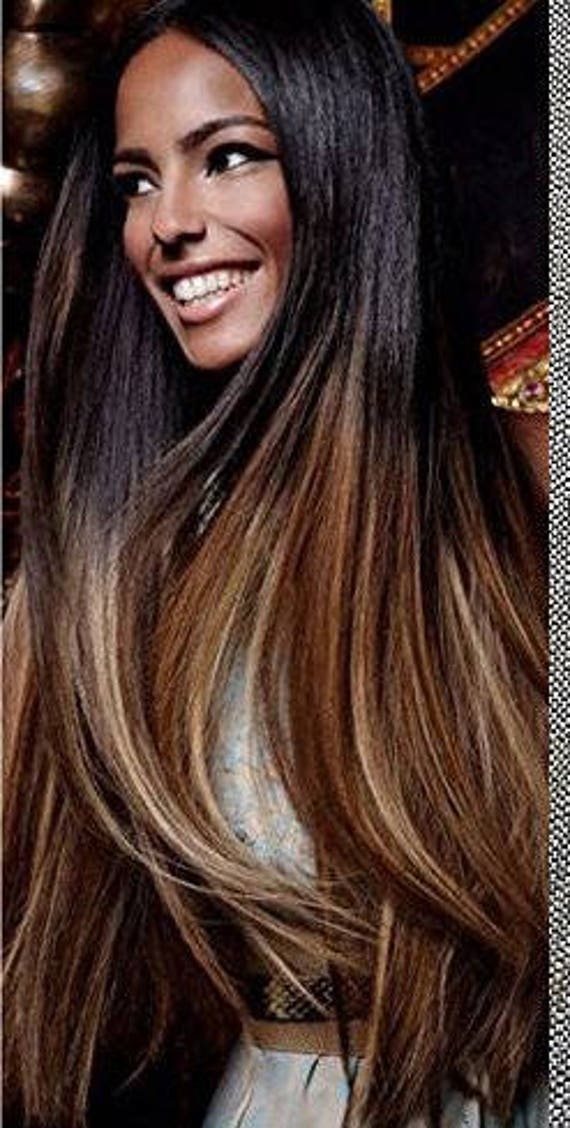 Natural Ombre Hair Extensions Human Hair Extensions Colored Etsy