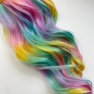 Unicorn Pastel Hair Extensions, mermaid hair, Hair Weave, Wide Tracks, Ombre Hair Extensions, Pink Hair, Soft Rainbow Hair, clip in hair