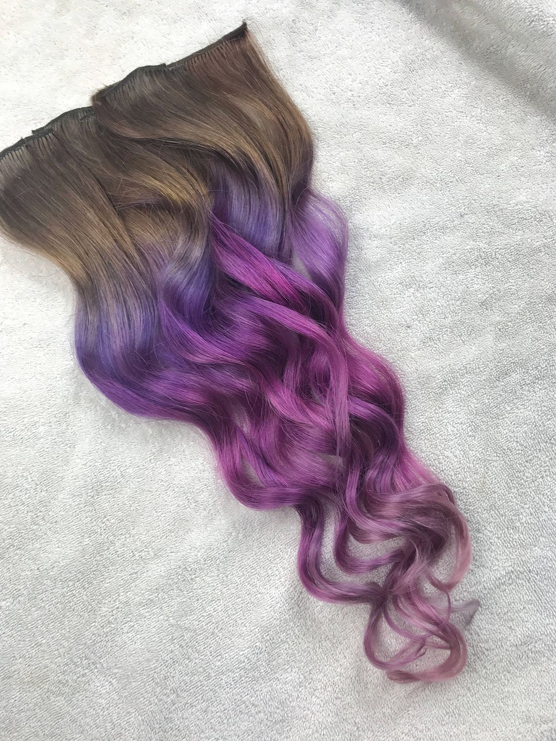 Pale mauve muted rose hair extensions clip in pastel hair Etsy