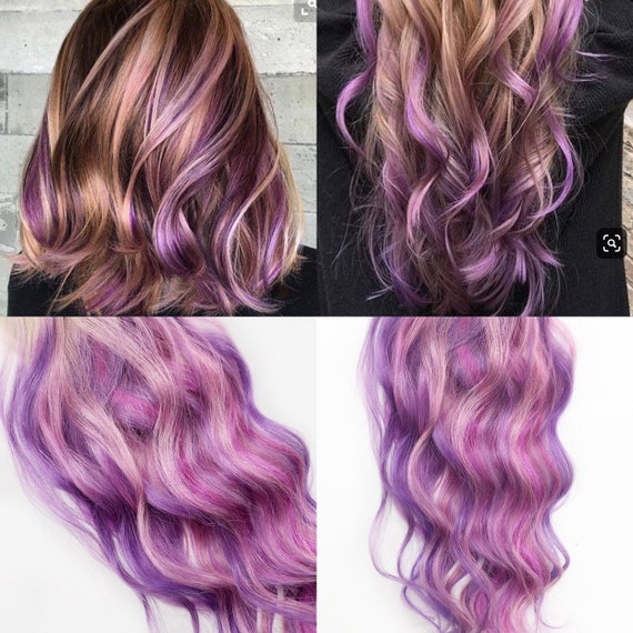 Purple Mauve Highlights Balayage Human Hair Extensions Pale - Etsy Hong Kong Purple Mauve Highlights Balayage Human Hair Extensions Pale - Etsy Hong Kong