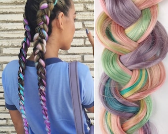 Best selling festival hair extensions, CUSTOM colors for braids and ombre human hair, Clip In Hair Extensions, tape in bundles, burning man