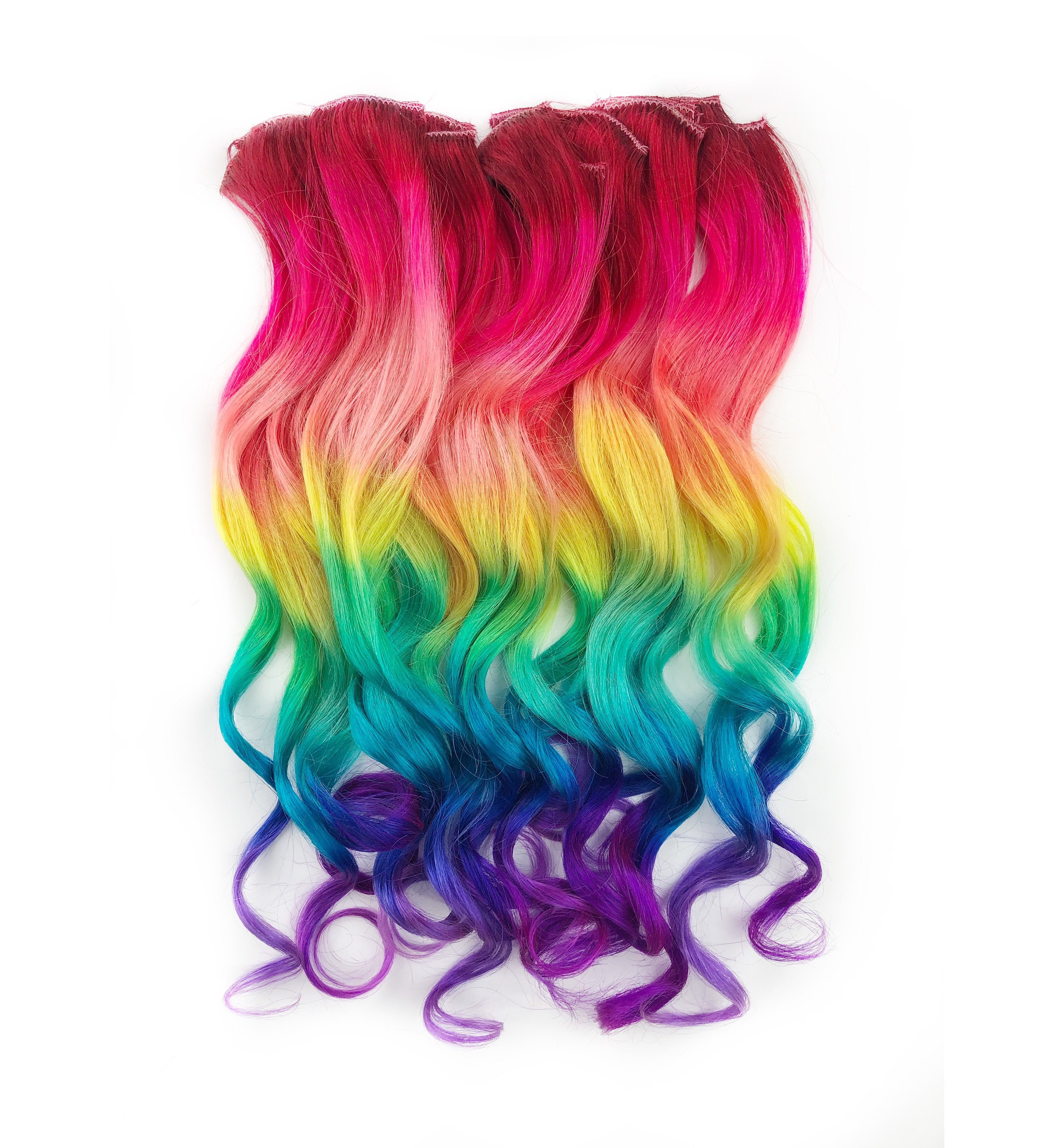 Best Selling Rainbow Tie Dye Festival Hair Extensions Colors - Etsy