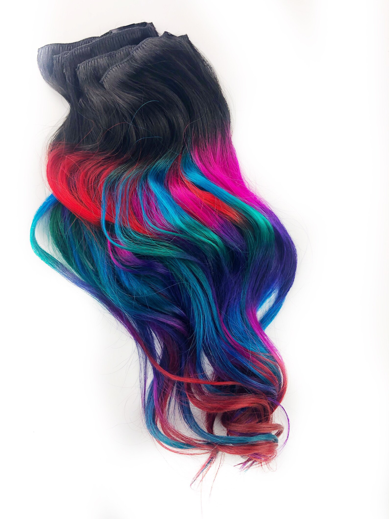 Gem Prism Rainbow Extensions Prism Hair Clip Extensions Etsy