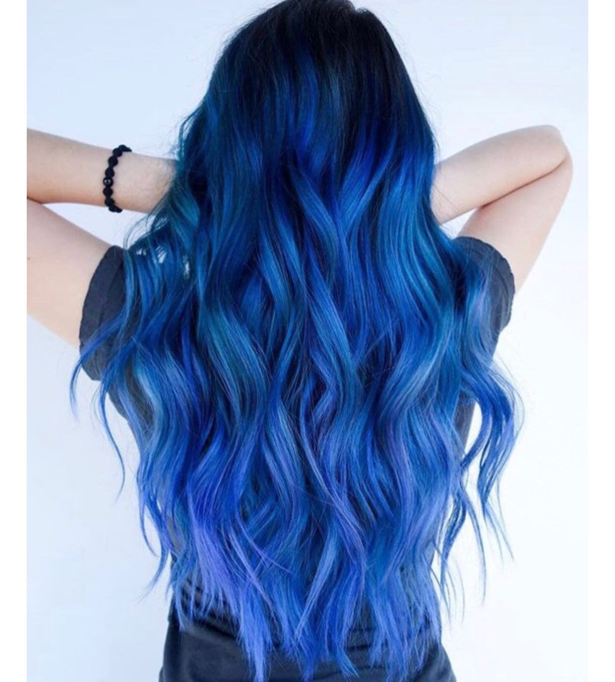 Ombre Teal Blue Tip Dyed Hair Extension Teal Hair 22 inches long Clip In Hair Extensions Hippie Hair Dipped Dyed Hair Mer