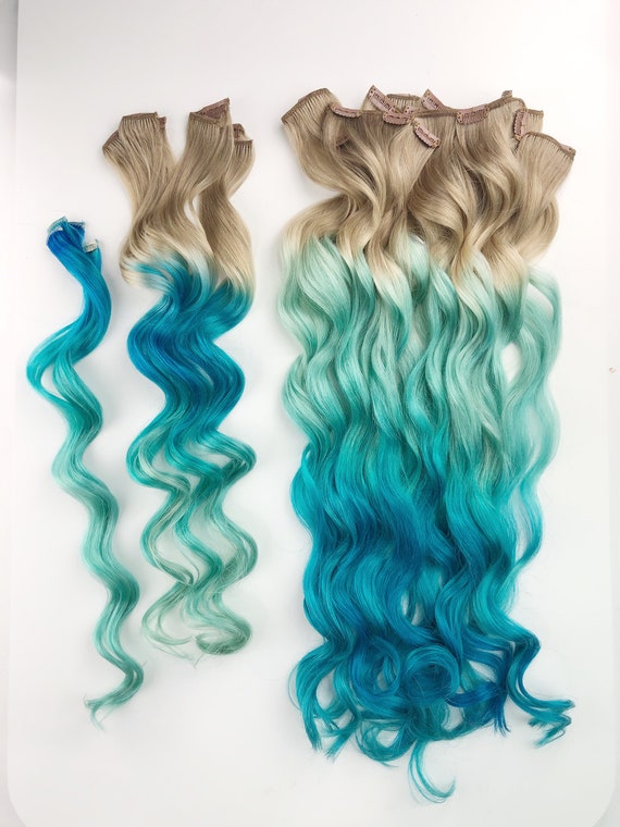 Aquamarine hot sale hair extensions
