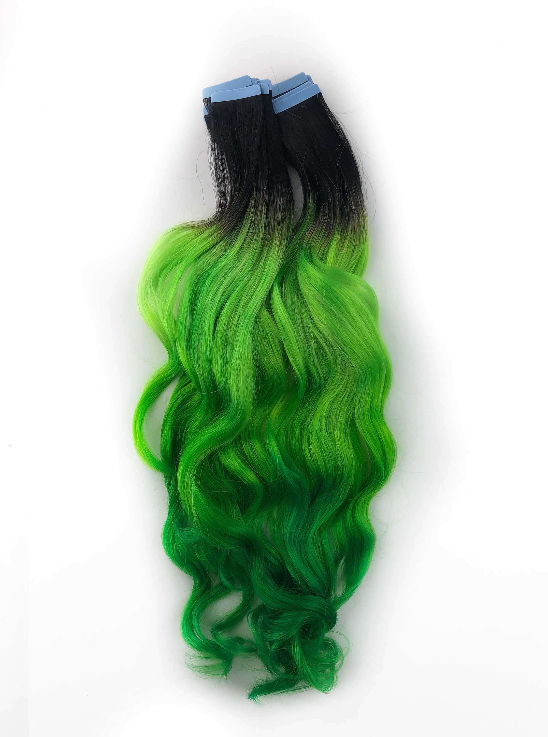 High Tornado Hair Extensions in Sage Green