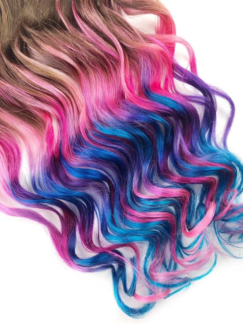 Pastel Extensions 22 Inches Long Clip in Hair Extensions Etsy