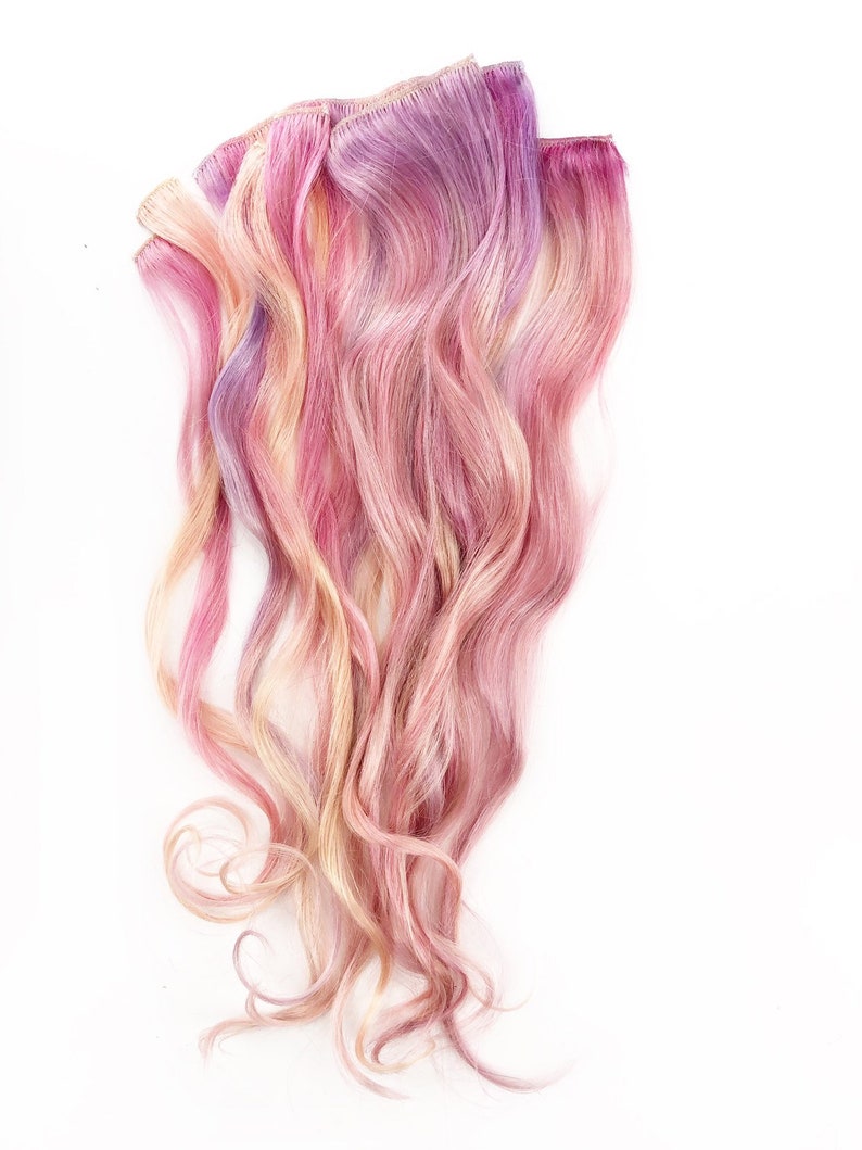 Pastel Pink Rose Gold Hair Extensions Muted Mauve Hair Etsy