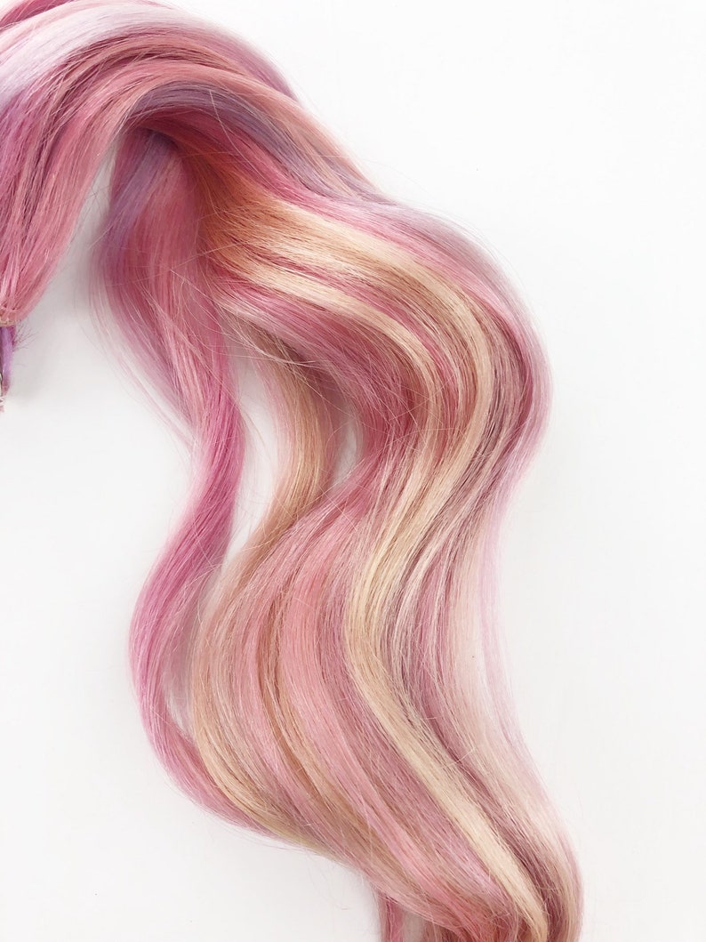 Pastel Pink Rose Gold Hair Extensions Muted Mauve Hair Etsy Australia