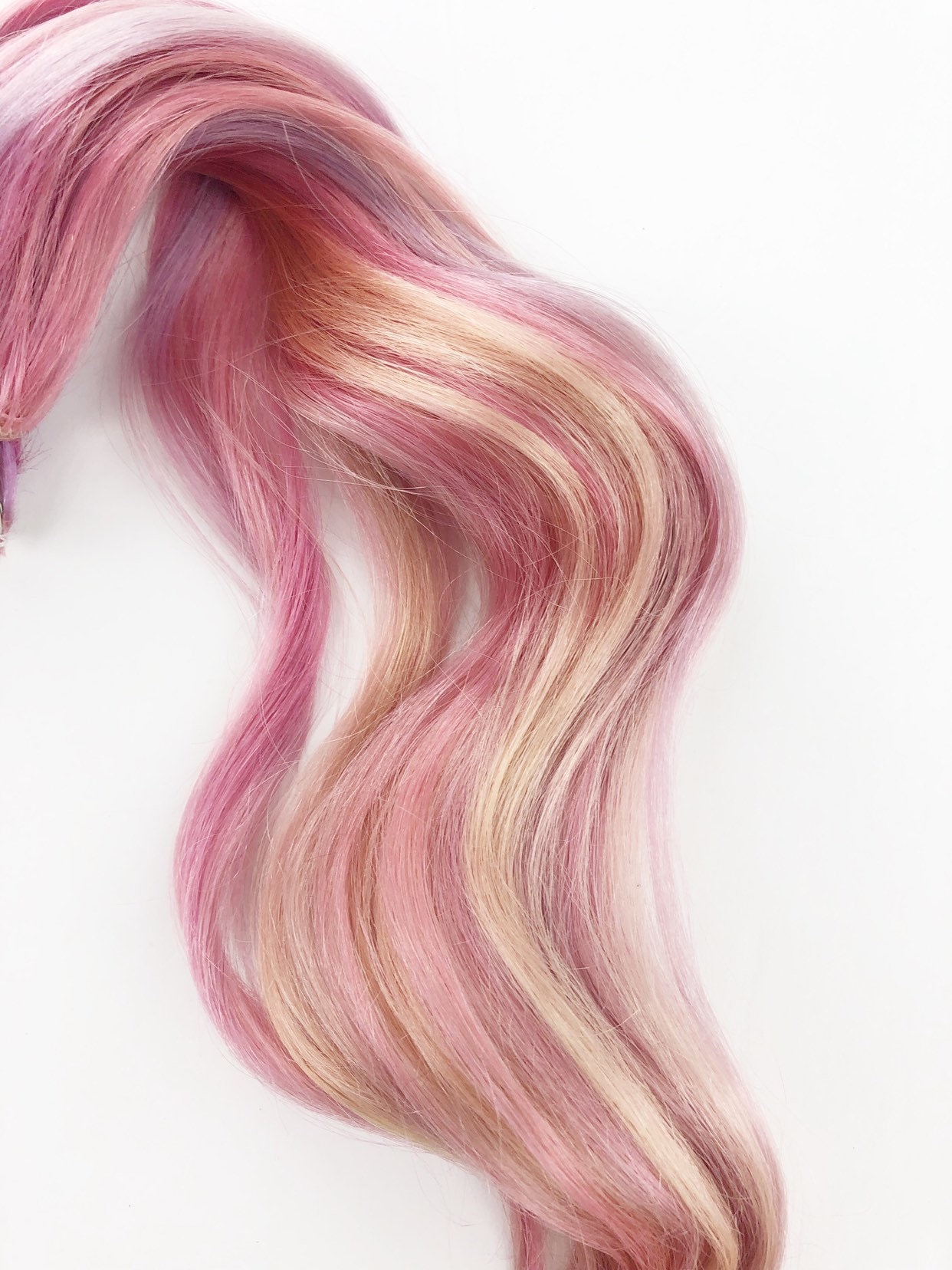 Pastel pink Rose gold Hair extensions muted mauve Hair extensions clip in pastel pink cotton candy pink Hair extensions rose gold wedding