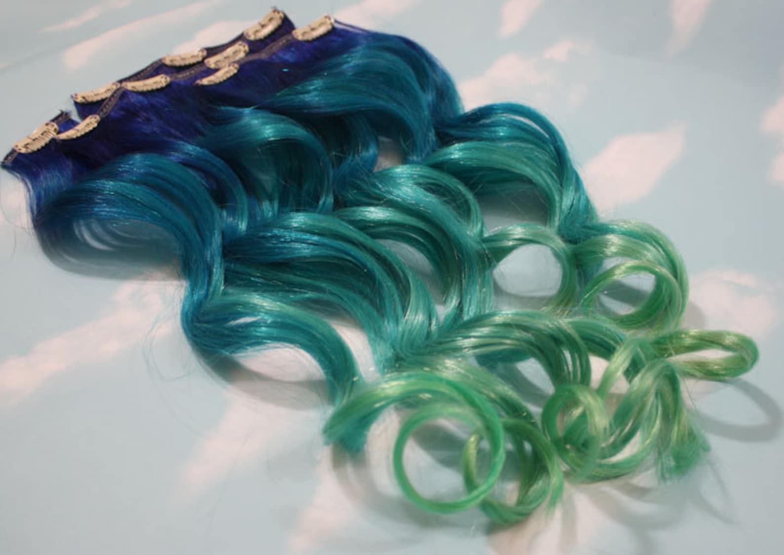 Blue Lagoon Hair Extensions - wide 5