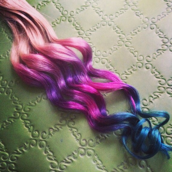 Handmade Ombre Pastel Tie Dye Tips Human Hair Extensions Etsy