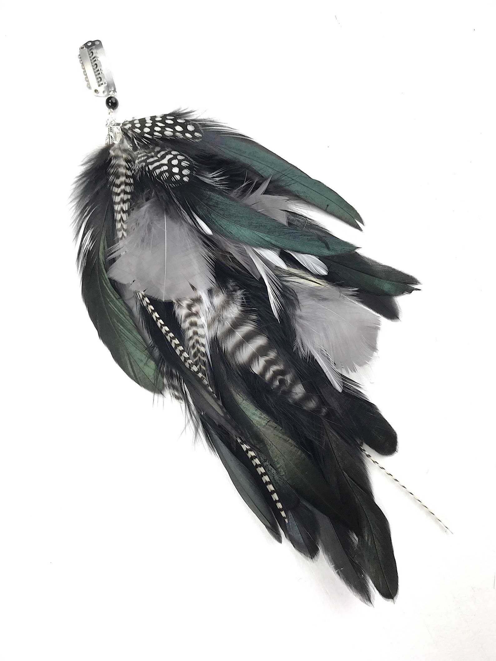 Handmade Single Chain Feather Earring Hair Extension Long Etsy