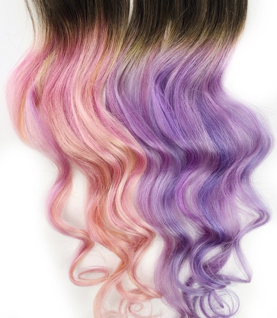 Boek waar dan ook Antarctica Licht mauve gedempte rose hair extensions clip in pastel - Etsy België