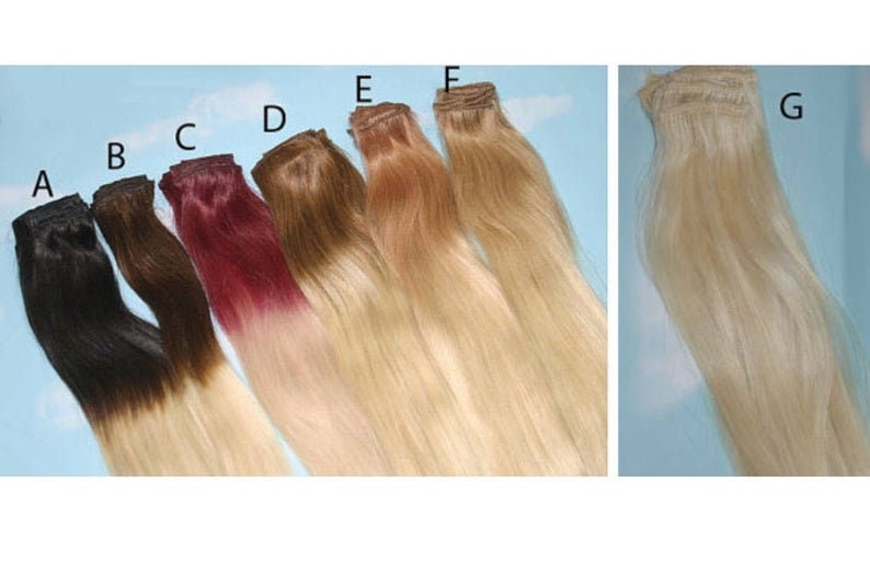 Dark Gem Tone Rainbow Clip in Hair Extensions Gem Hair Color Etsy