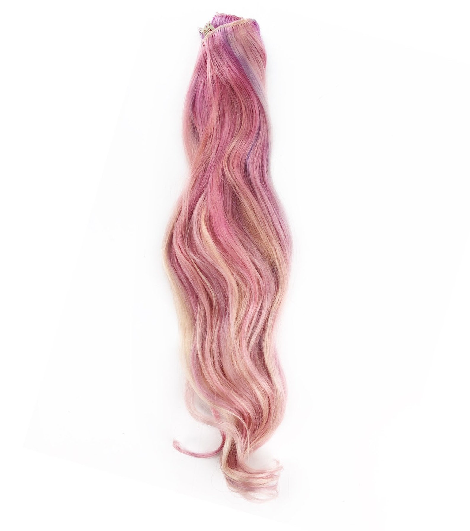 Pastel pink Rose gold hair extensions muted mauve hair | Etsy